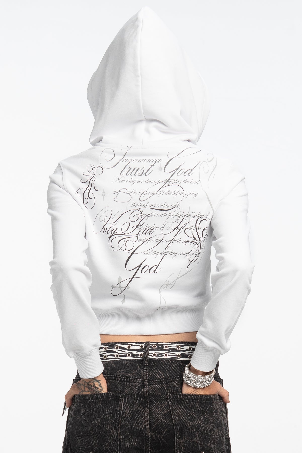 Message Cropped Hoodie – INSOMNIA VISUALS