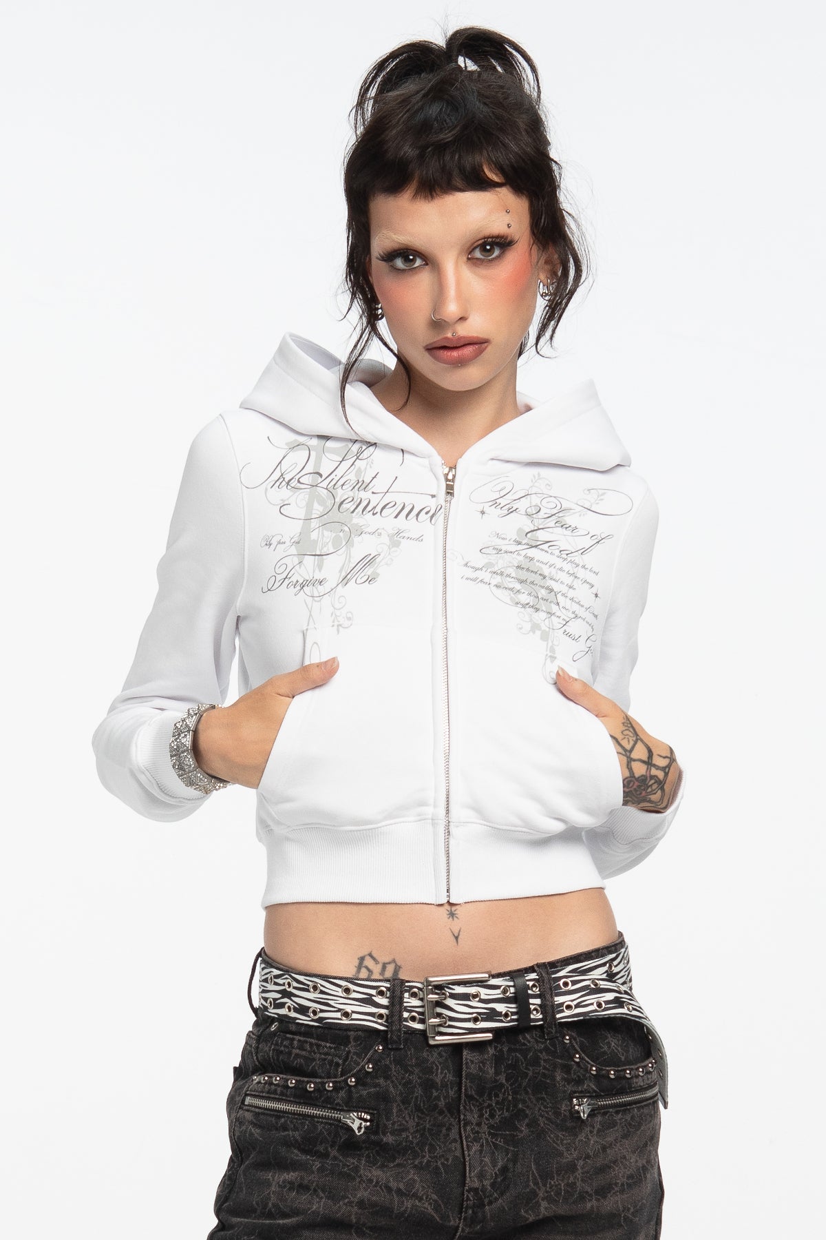Message Cropped Hoodie – INSOMNIA VISUALS