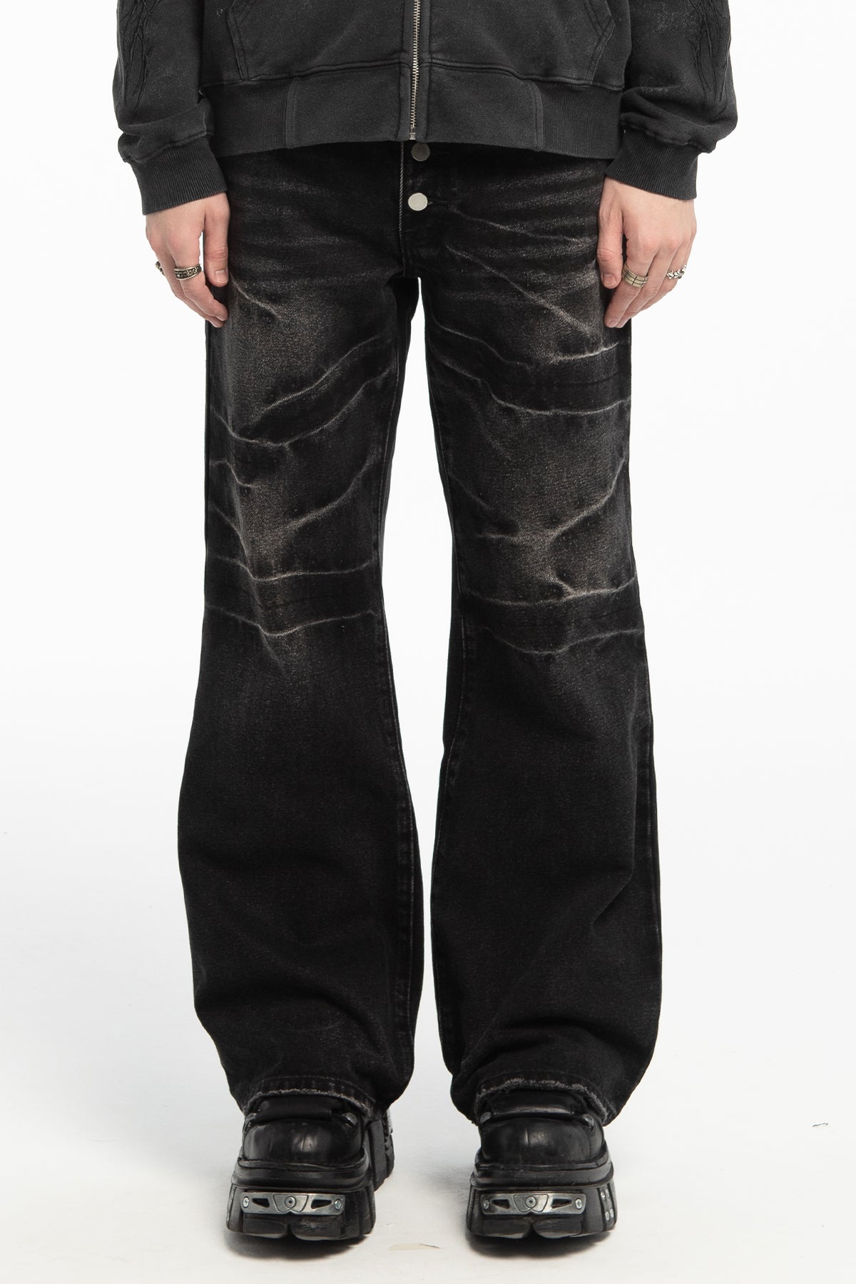 Whiskered Black Rogue Denim – INSOMNIA VISUALS