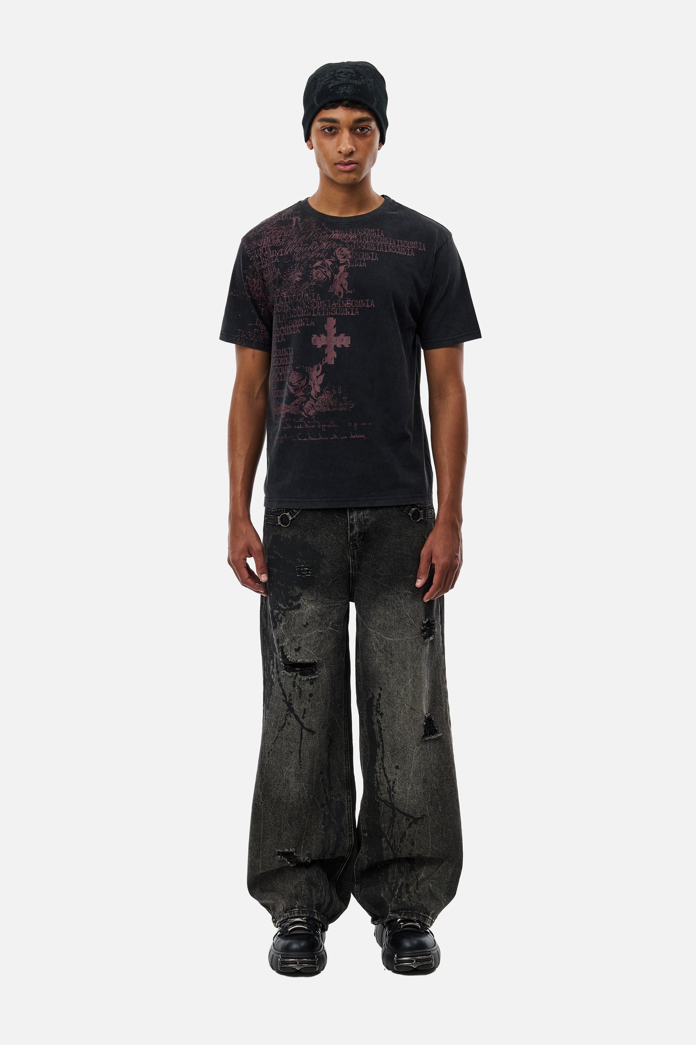 Black Messages Tee – INSOMNIA VISUALS