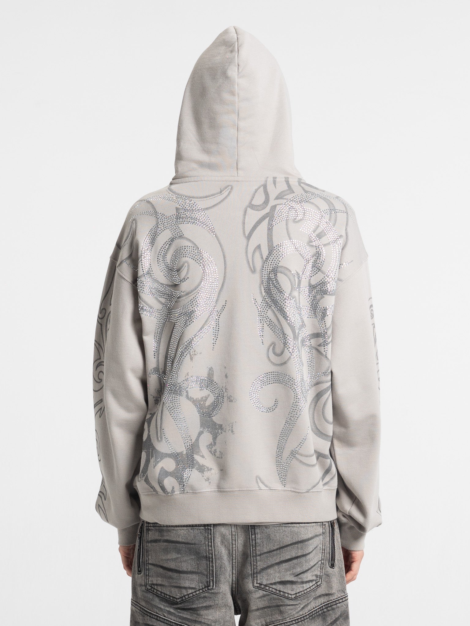 Rhinestone Tribal Zip Hoodie – INSOMNIA VISUALS