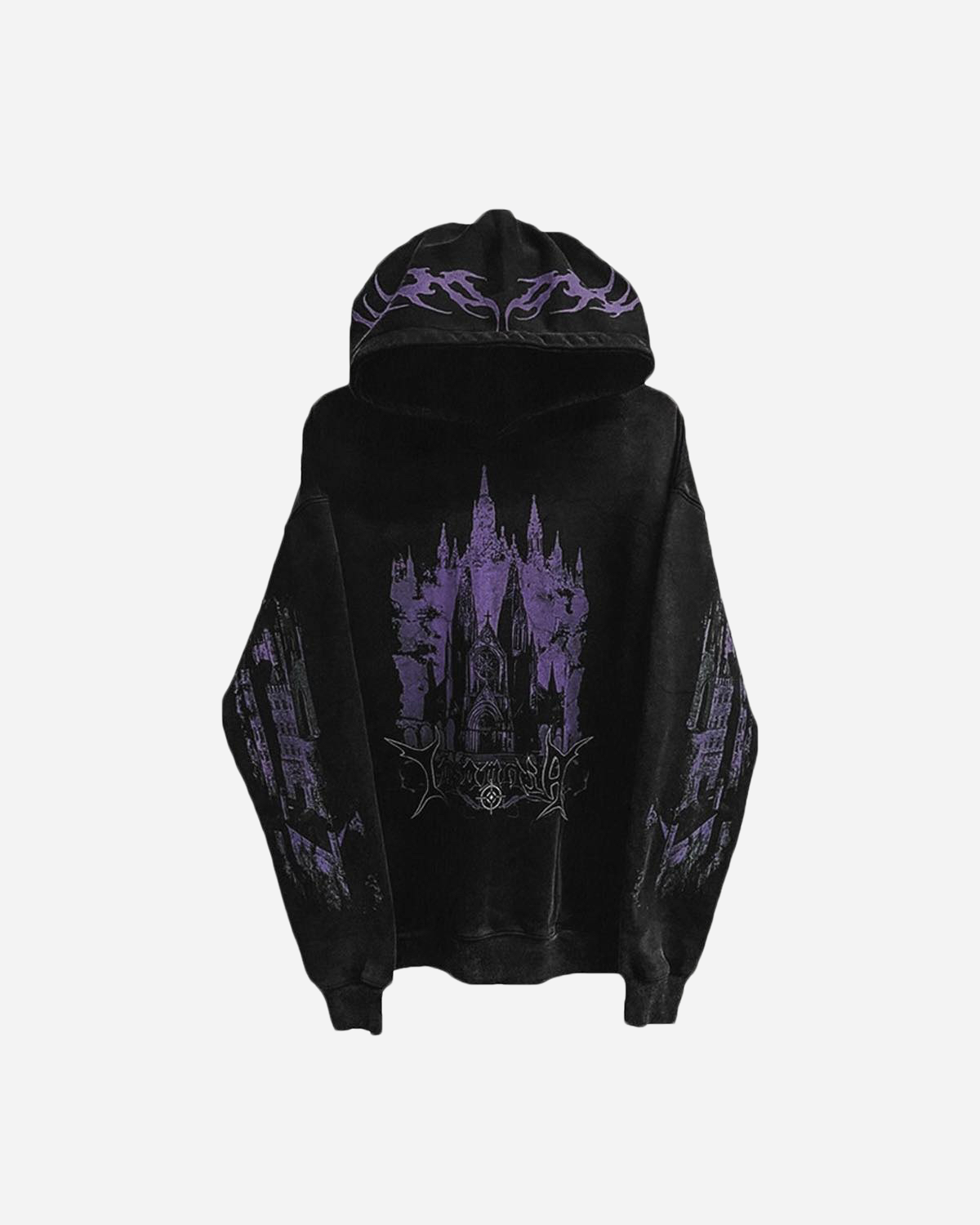 Purple and black hoodie sale