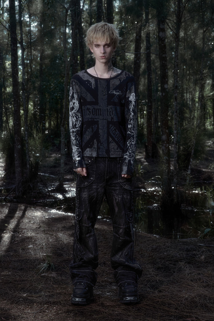 Union Jack Thermal L/S with Utility Rogue Denim in a forest