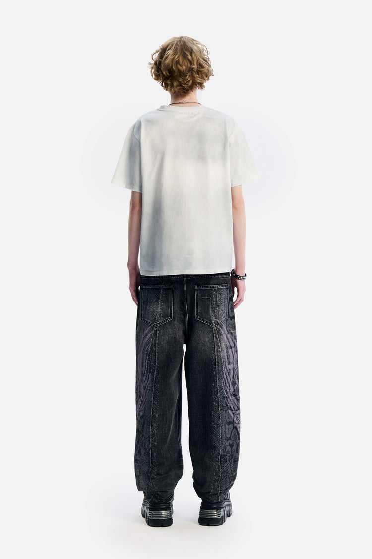 Snakeskin Tribal Destroyer Denim