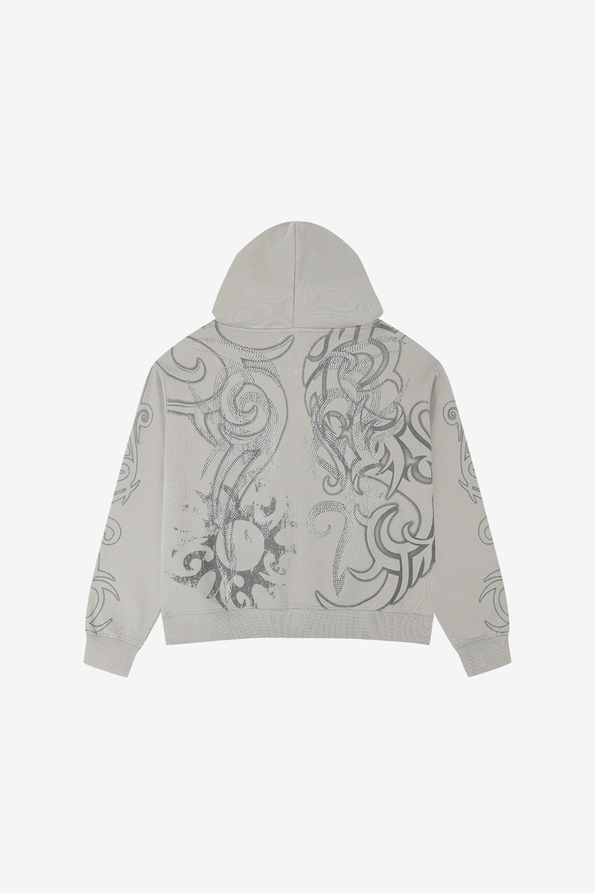 Rhinestone Tribal Zip Hoodie