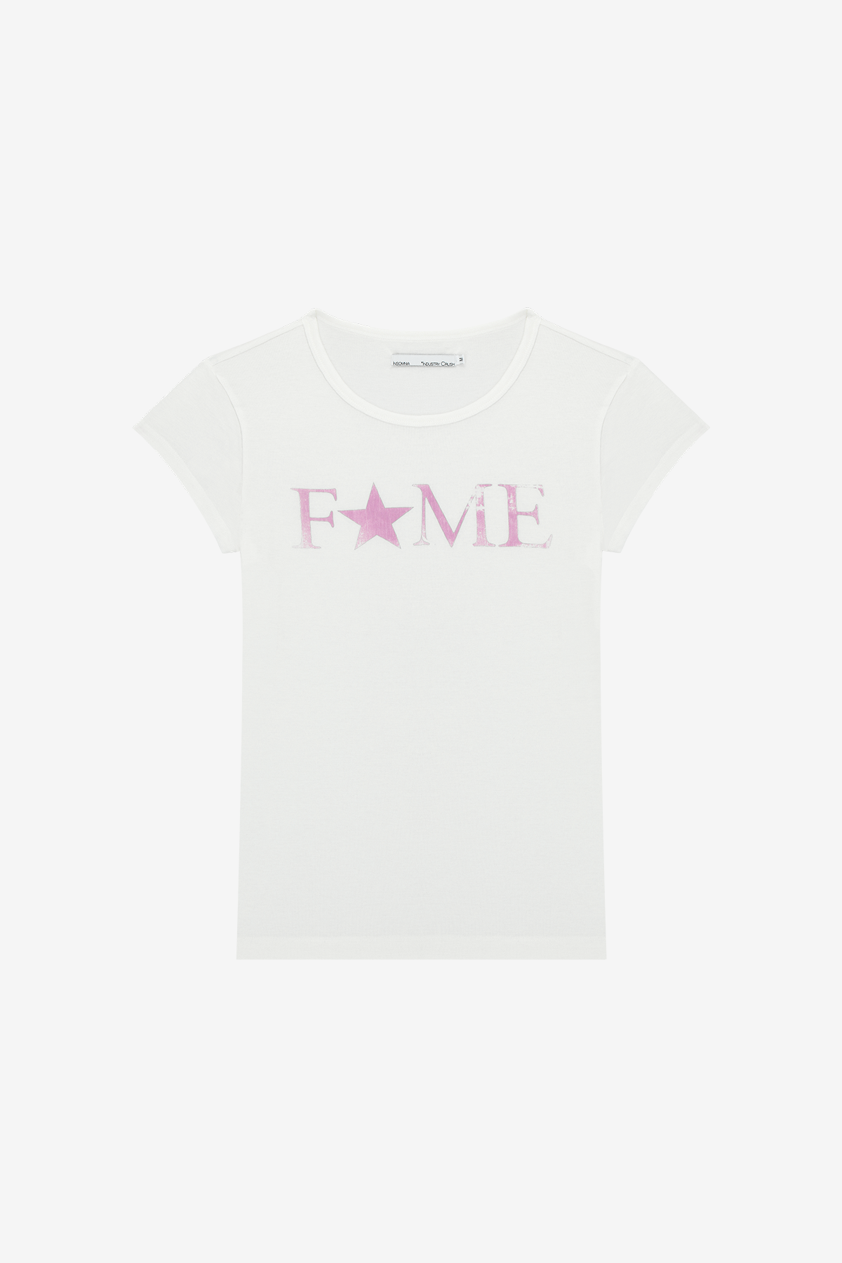 White FAME Slim Tee
