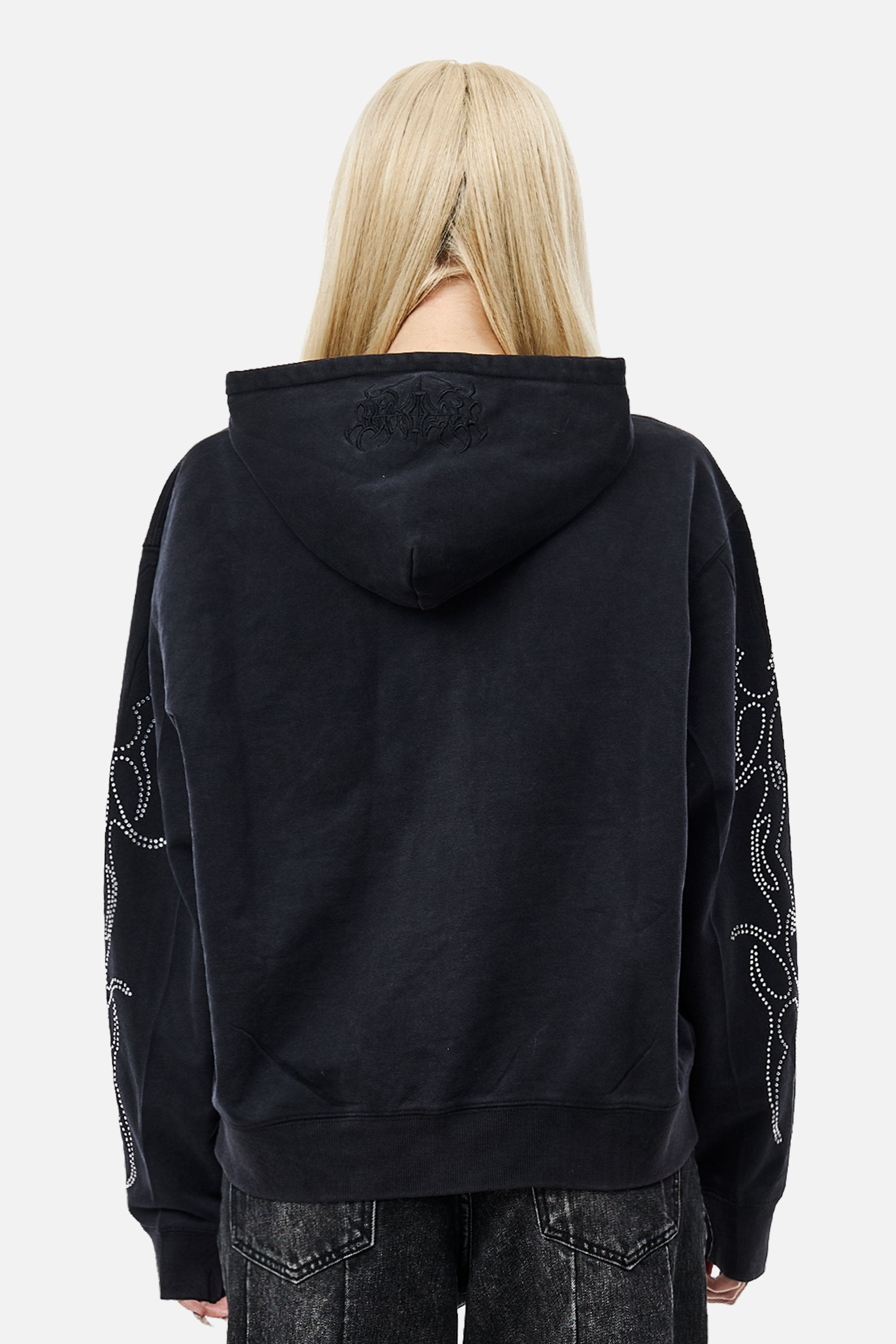 Sigil Rhinestone Zip Hoodie – INSOMNIA VISUALS