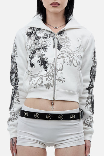 White Elegance Hoodie