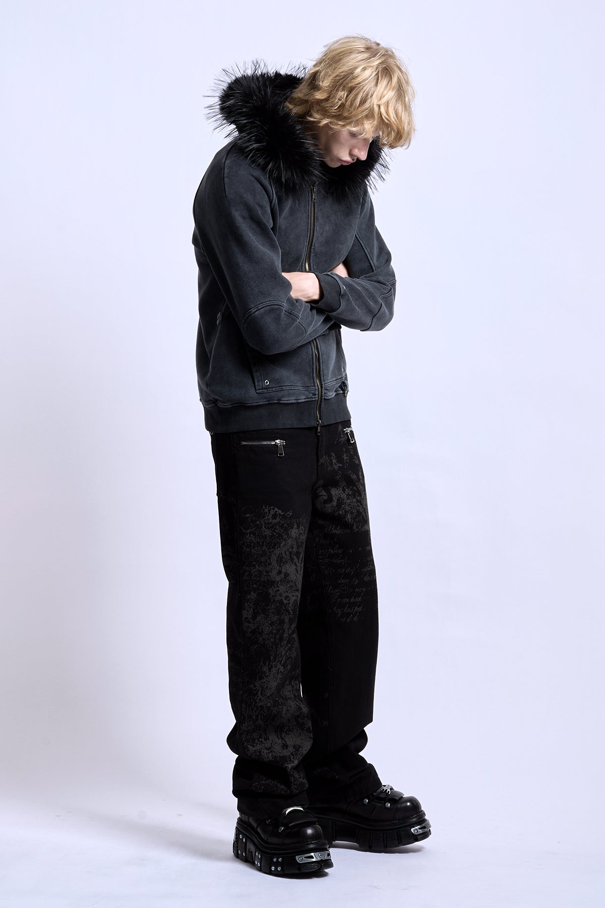 Black Scripture Denim