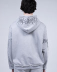 Gray Sigil Zip Hoodie