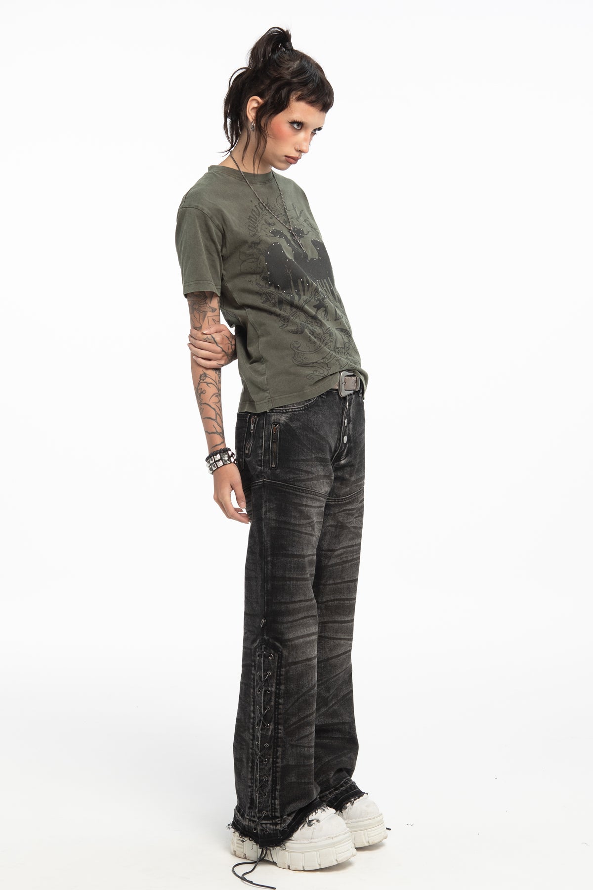 Black Striped Tiger Rogue Denim