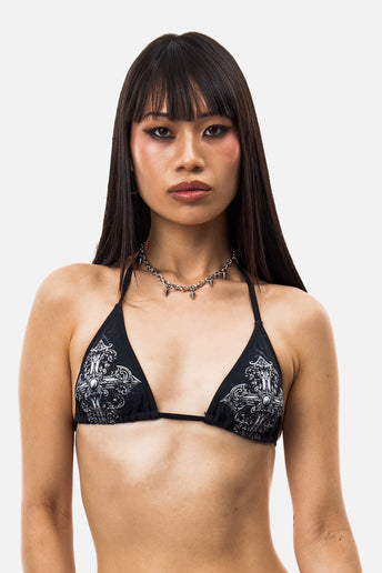 Cross Scripture Bikini - top front straight-on view