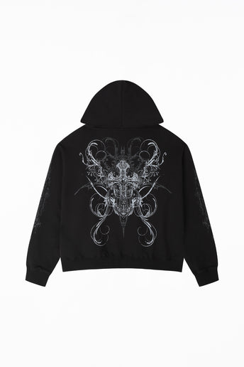 Double Cross Rhinestone Hoodie