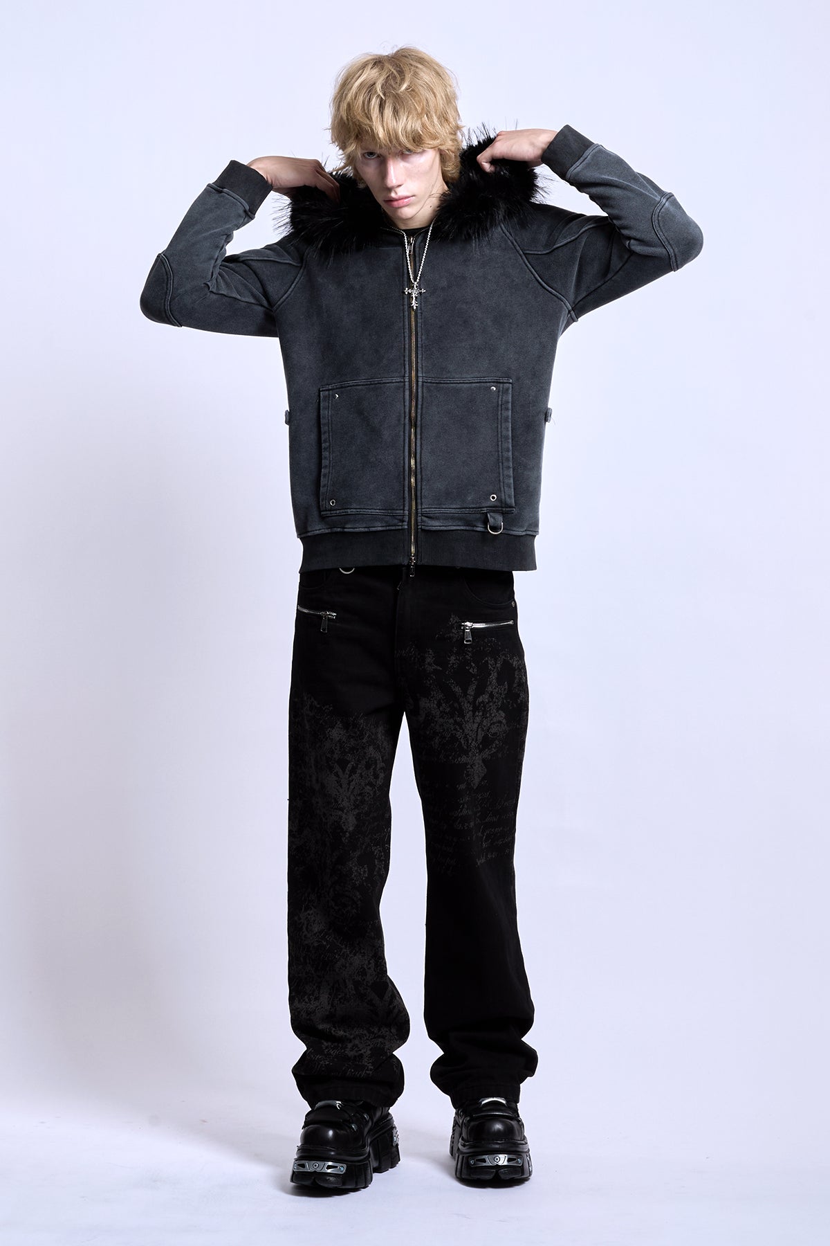 insomniavisuals archive punk黒ファーパーカー Fur Jacket – INSOMNIA VISUALS