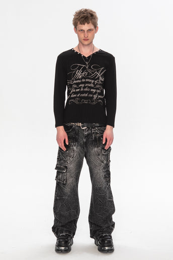 Moon Ribbed Long Sleeve