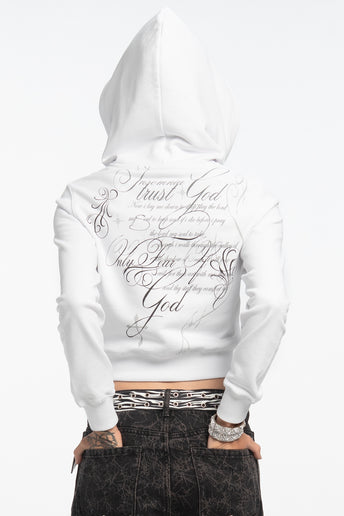 Message Cropped Hoodie