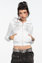 Message Cropped Hoodie