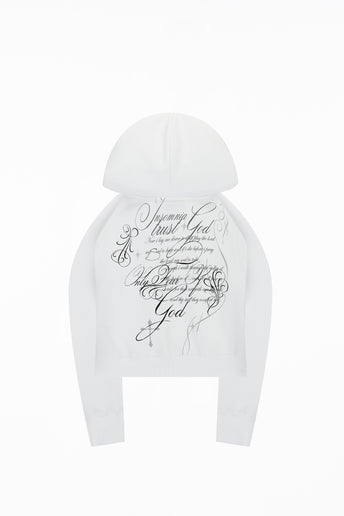 Message Cropped Hoodie