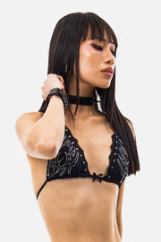 Sigil Rhinestone Bikini Top