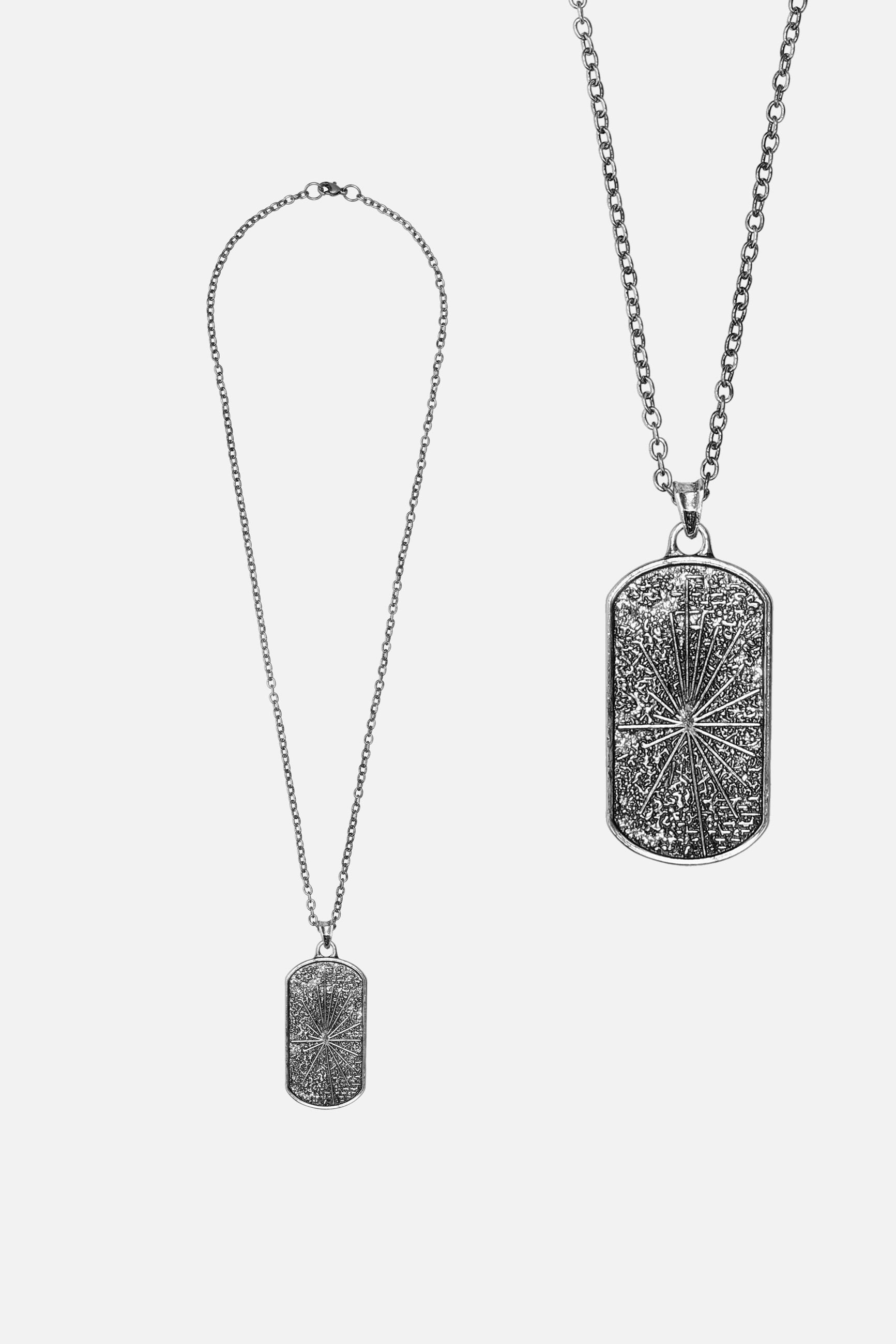 Skulls Dog Tag Necklace back