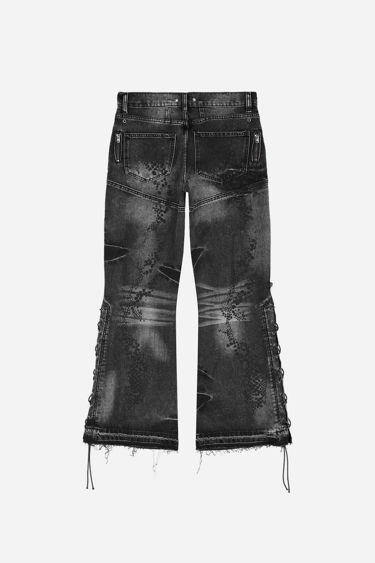 Snakeskin Flared Denim – INSOMNIA VISUALS