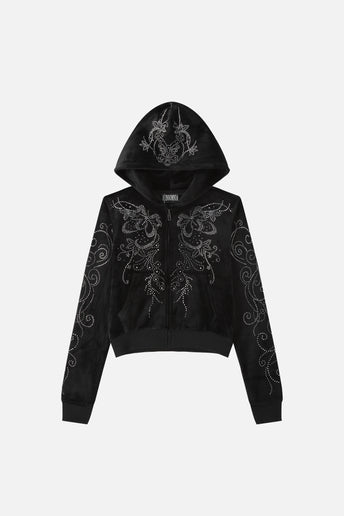 Velour Flutter Hoodie