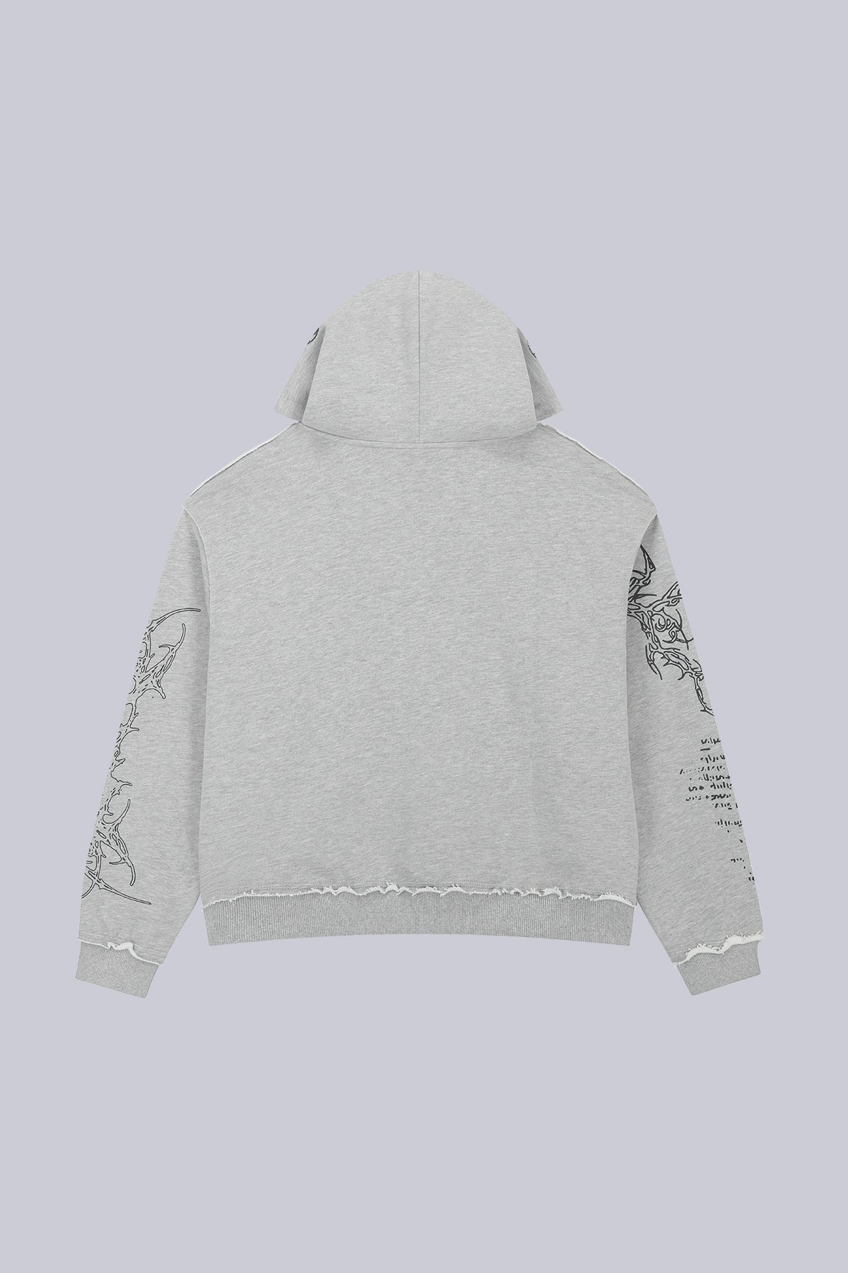 Gray Sigil Zip Hoodie – INSOMNIA VISUALS