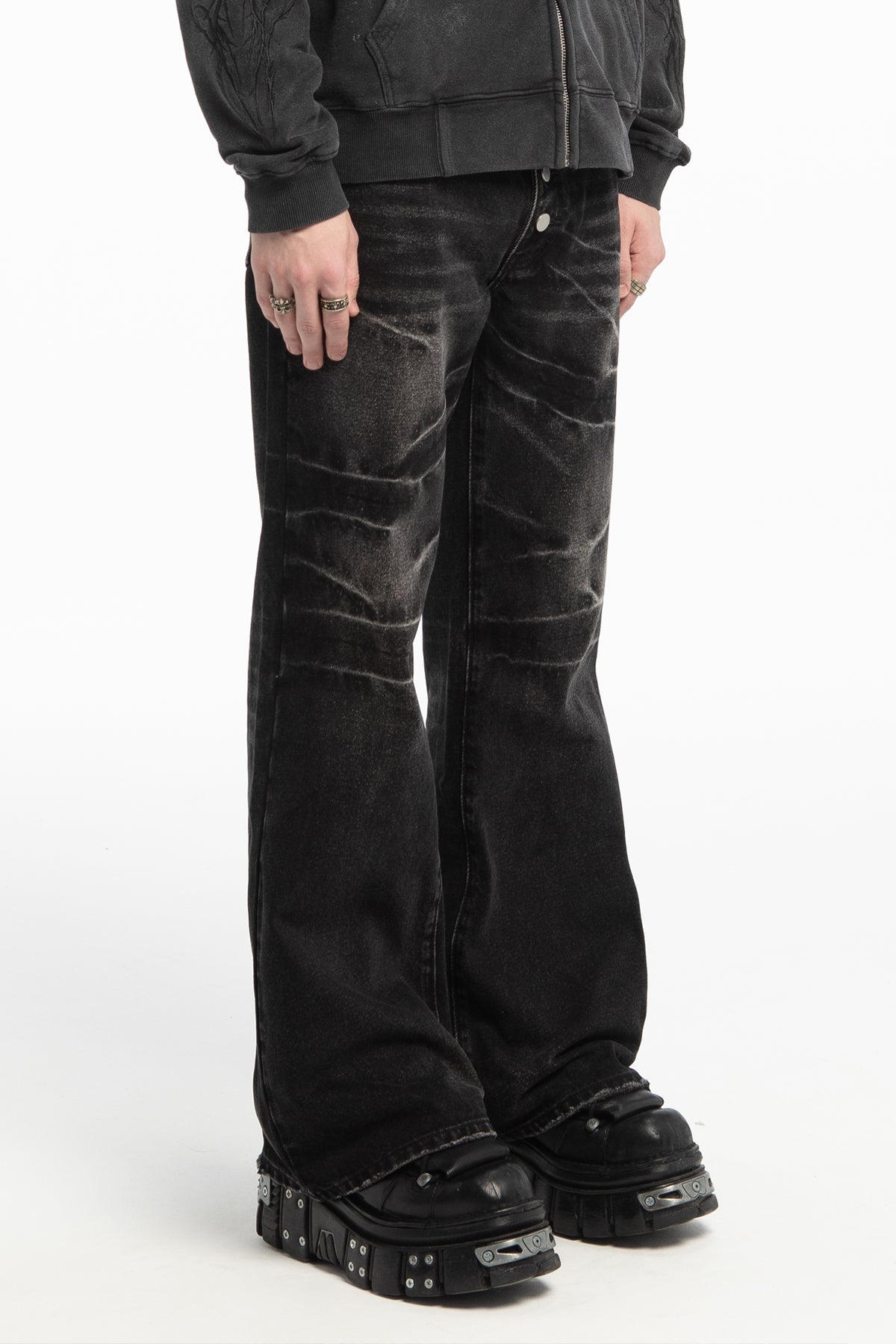 Whiskered Black Rogue Denim – INSOMNIA VISUALS