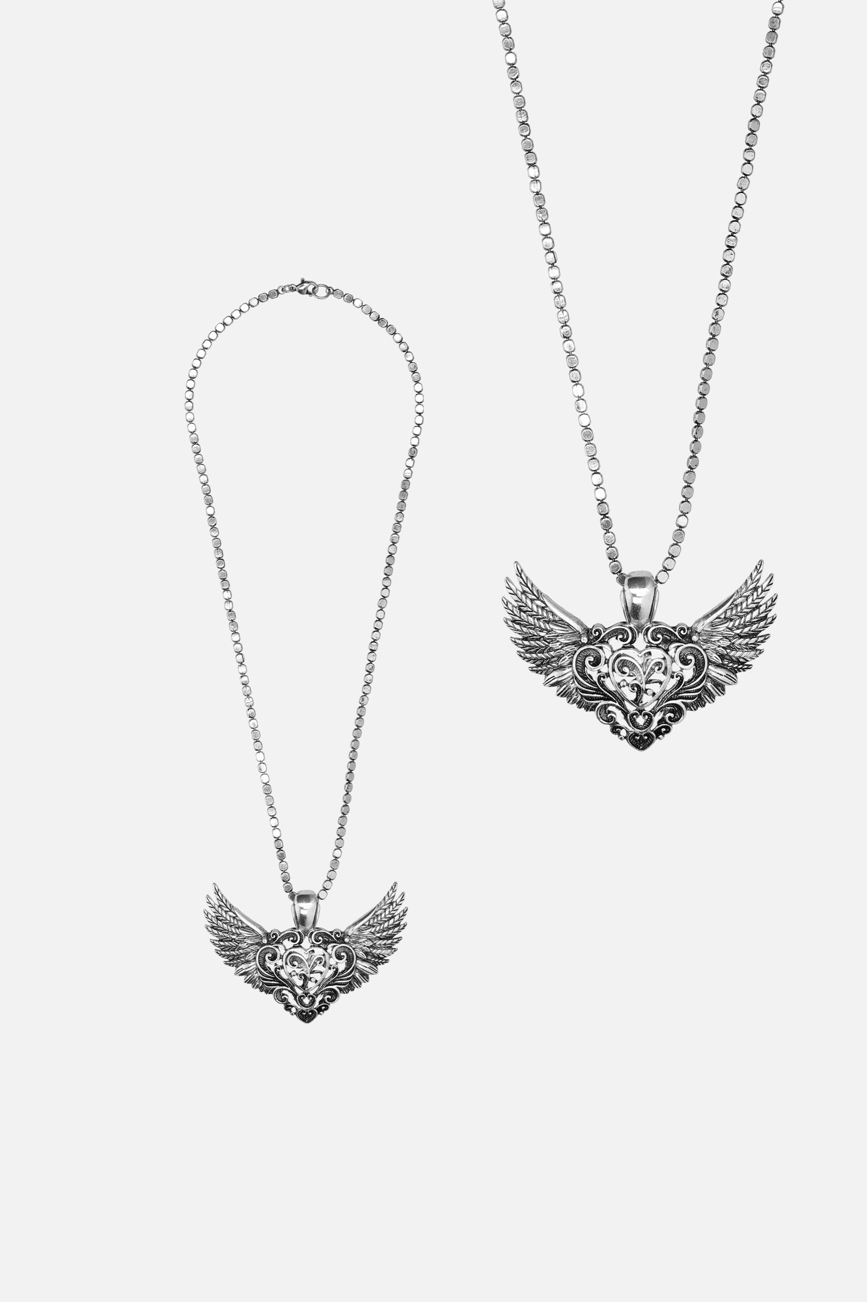 Wings Necklace winged heart pendant