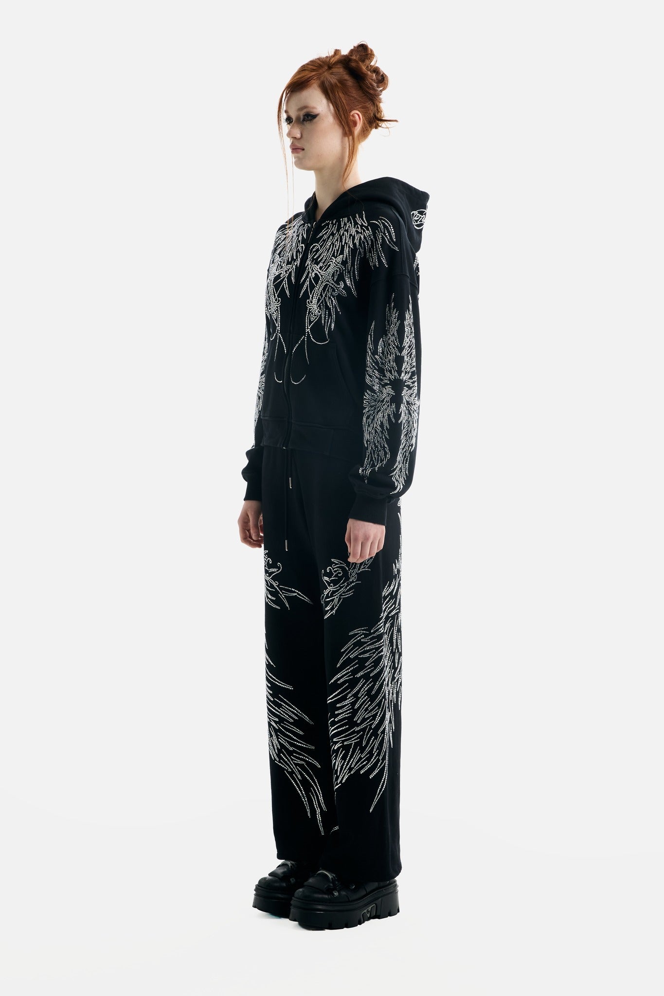 All Over Wings Rhinestone Hoodie - ecom
