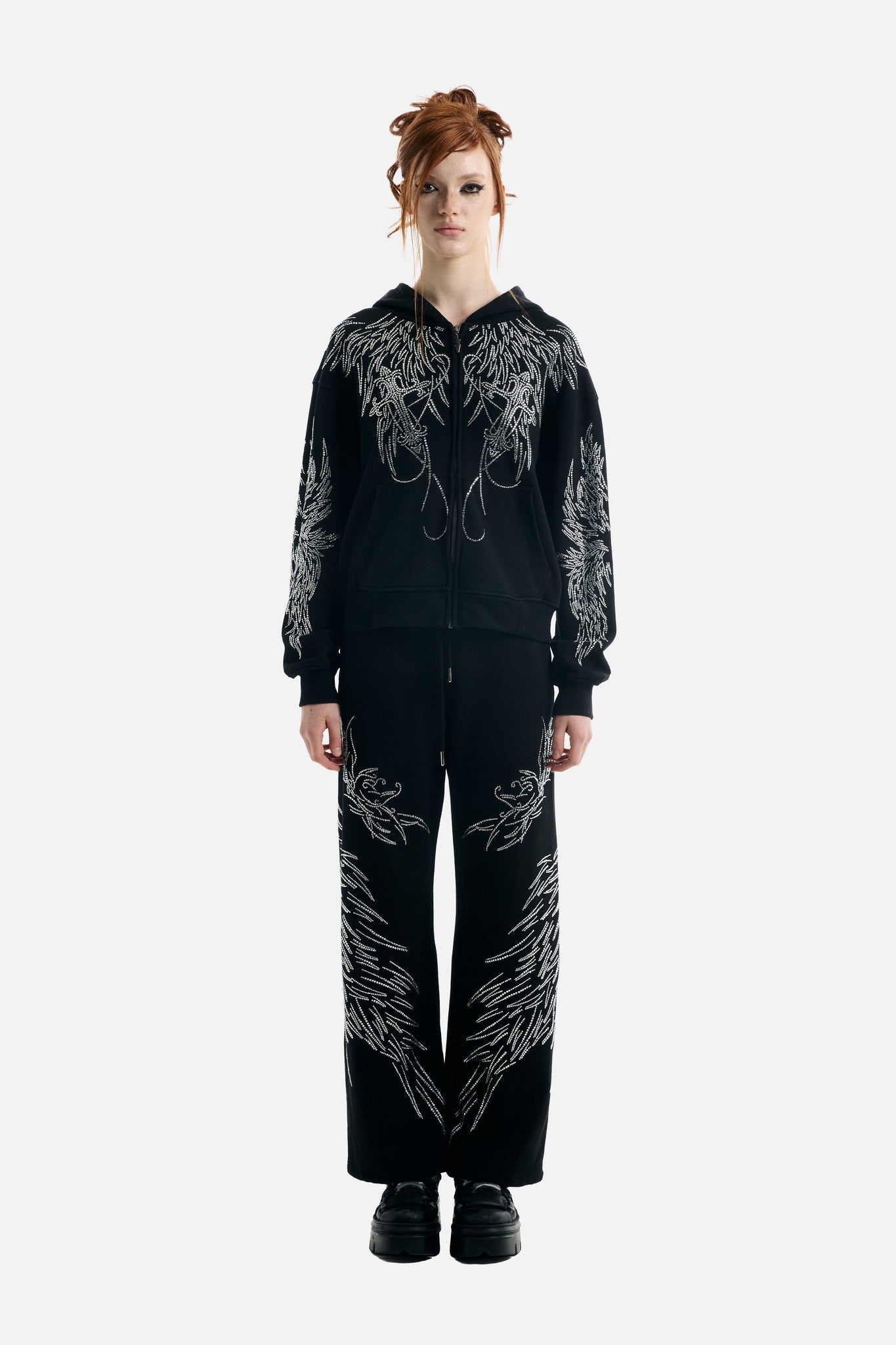 All Over Wings Rhinestone Sweatpants - ecom