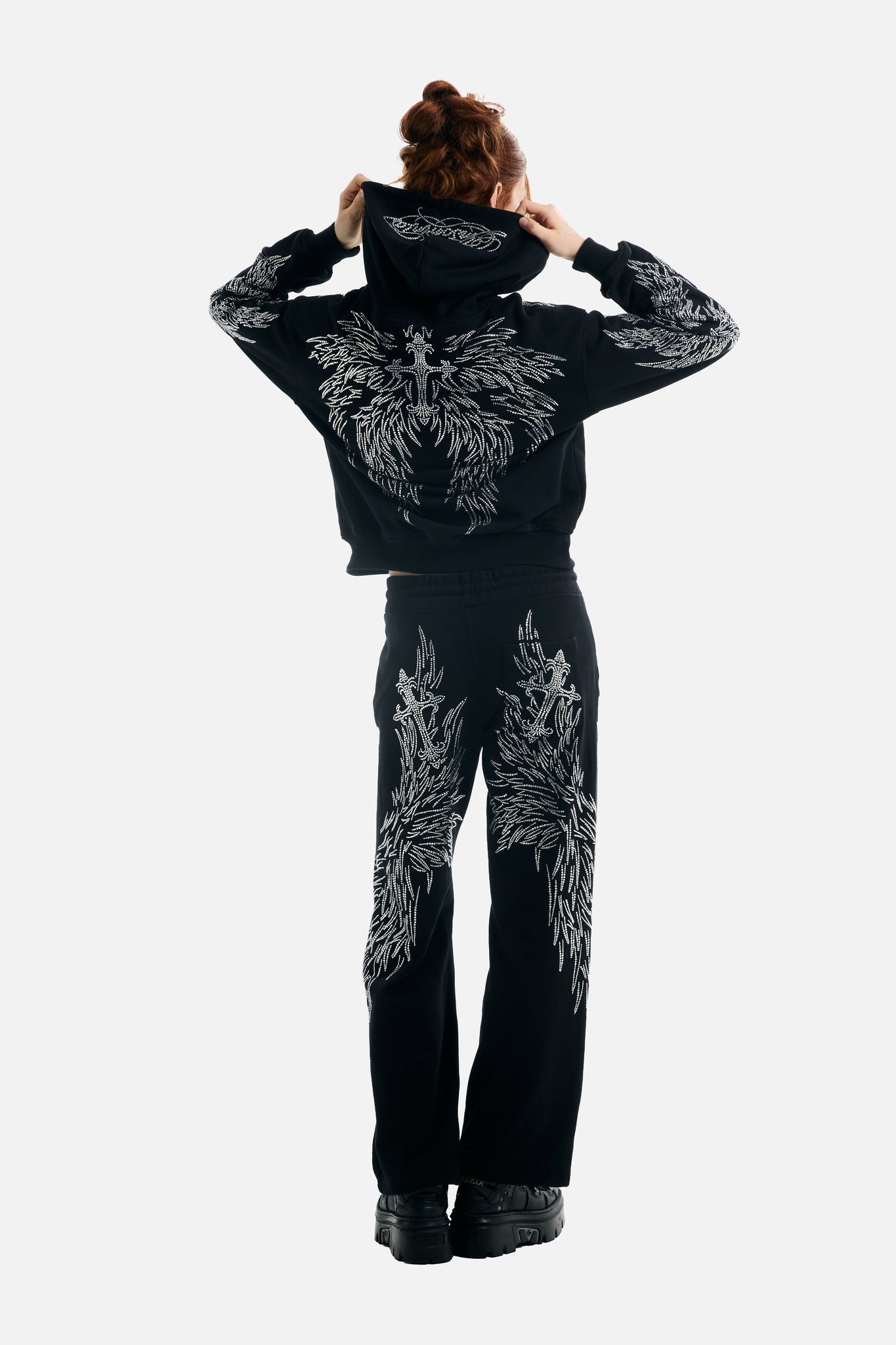 All Over Wings Rhinestone Sweatpants - ecom