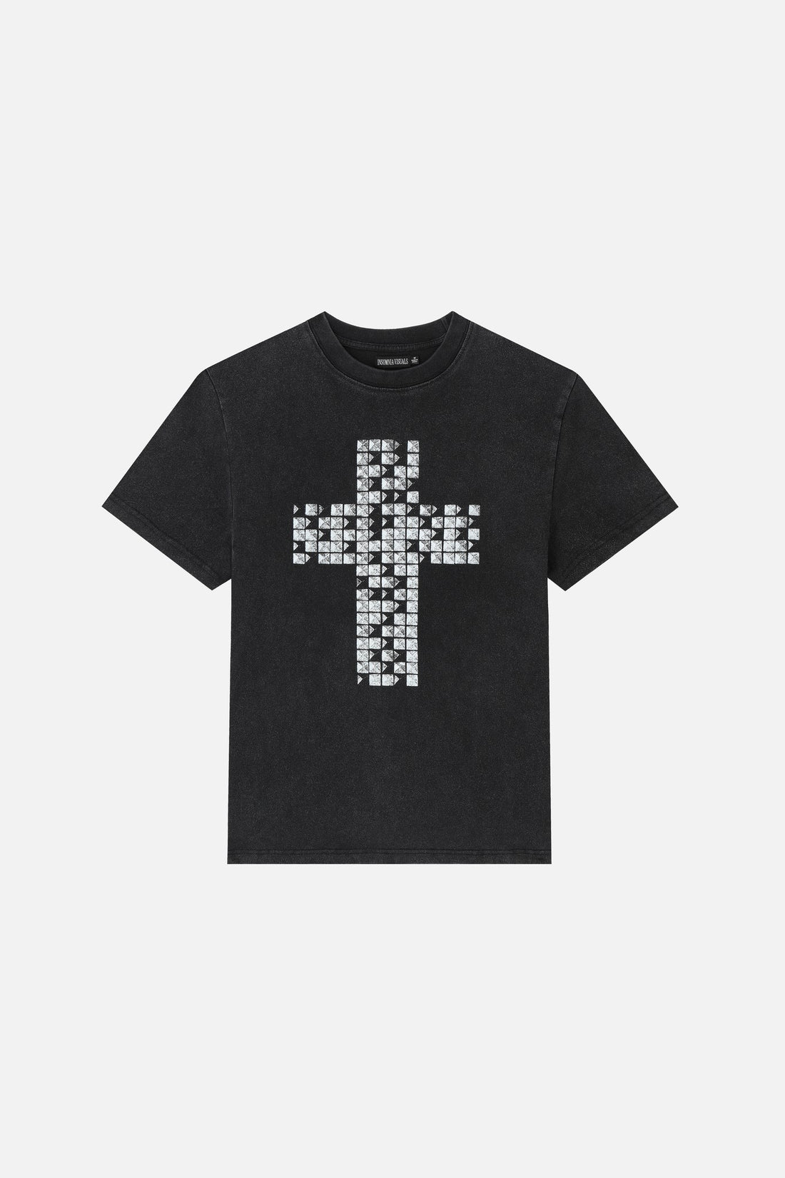 Black Pyramid Stud Cropped Tee