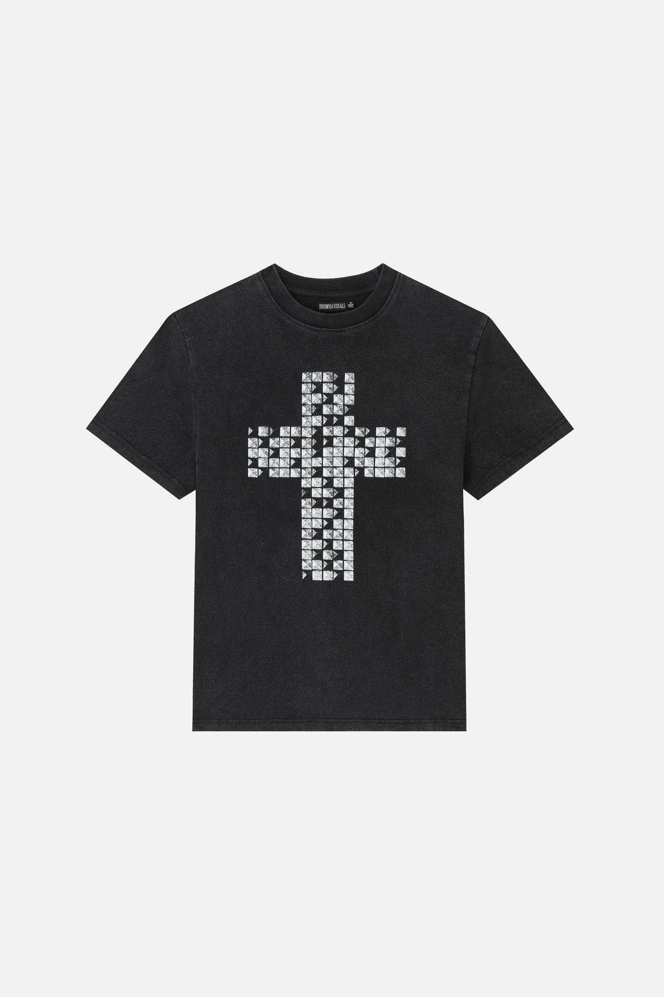 Black Pyramid Stud Cropped Tee
