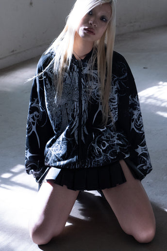 Black Eclipse Zip Hoodie