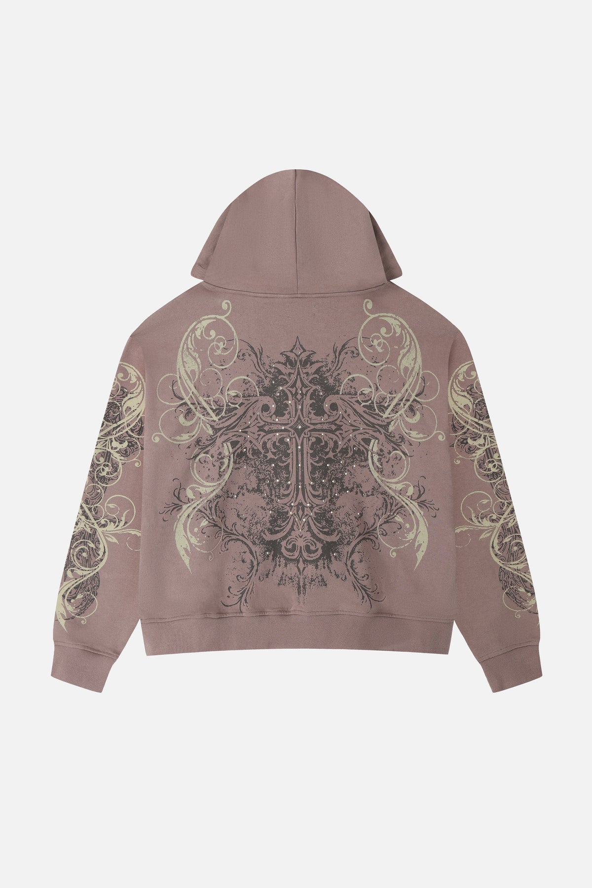 Brown Scripture Eclipse Zip Up Hoodie