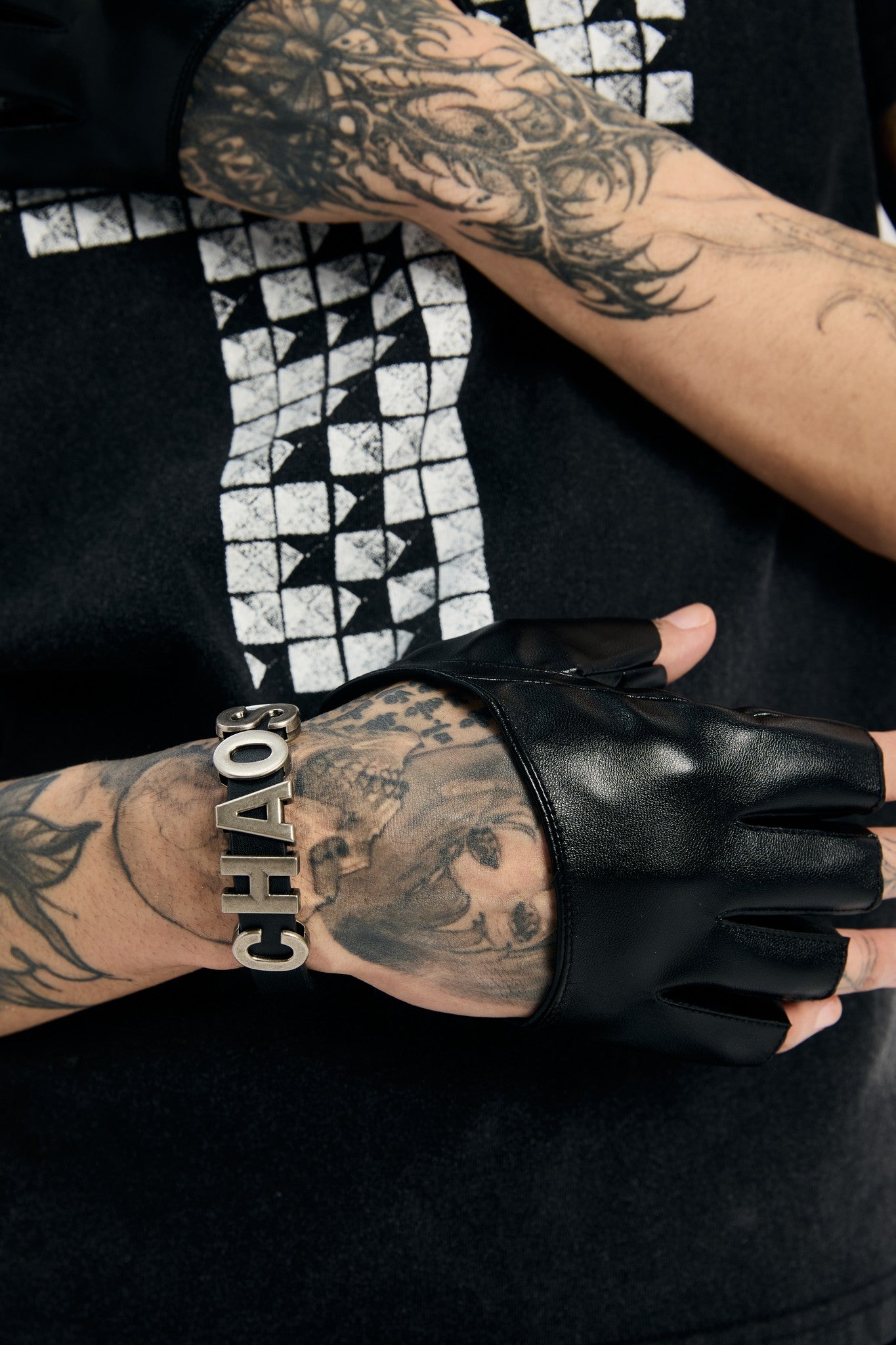 CHAOS Faux Leather Bracelet