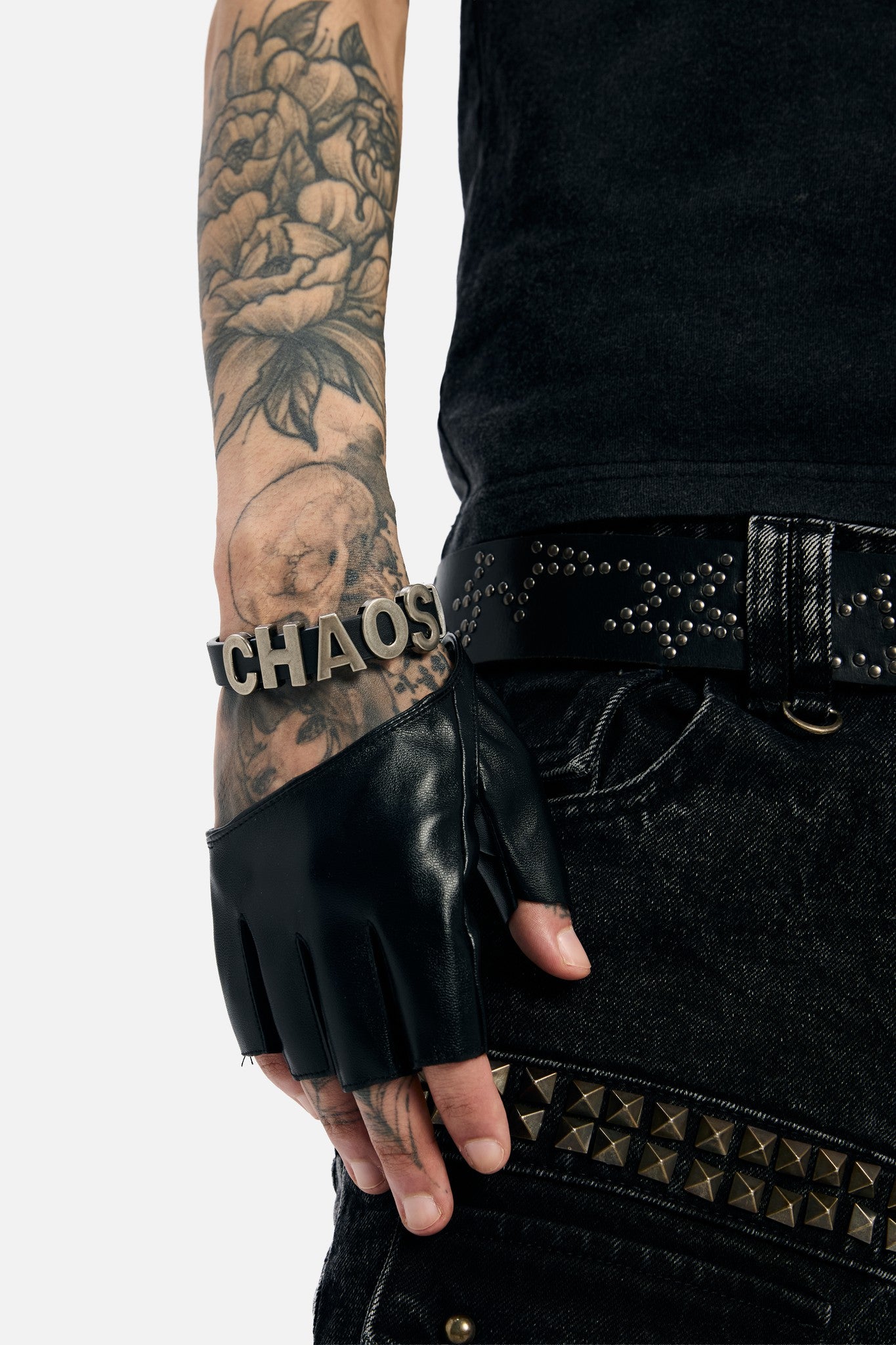 CHAOS Faux Leather Bracelet