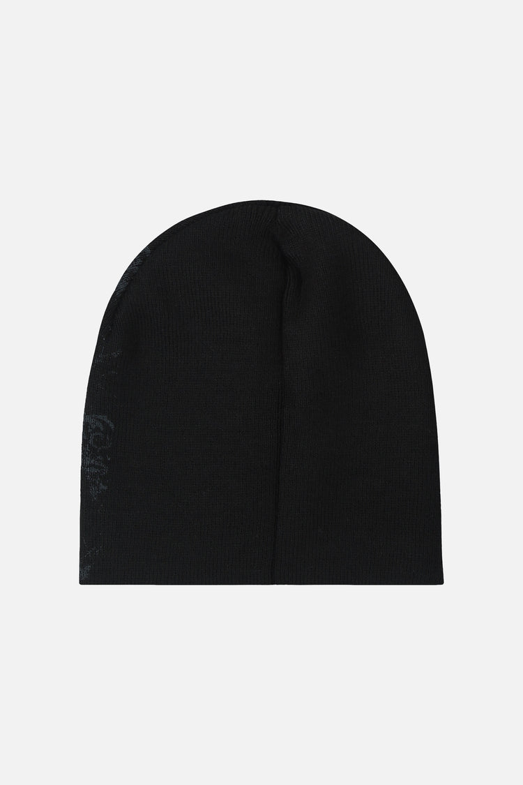 Cross Beanie (Black) - Back