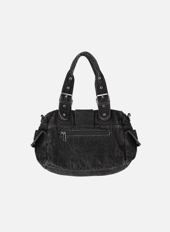 Cross Denim Shoulder Bag
