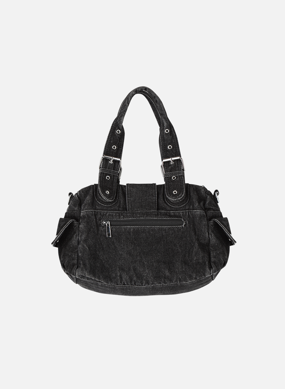 Cross Denim Shoulder Bag