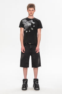Dagger Denim Shorts