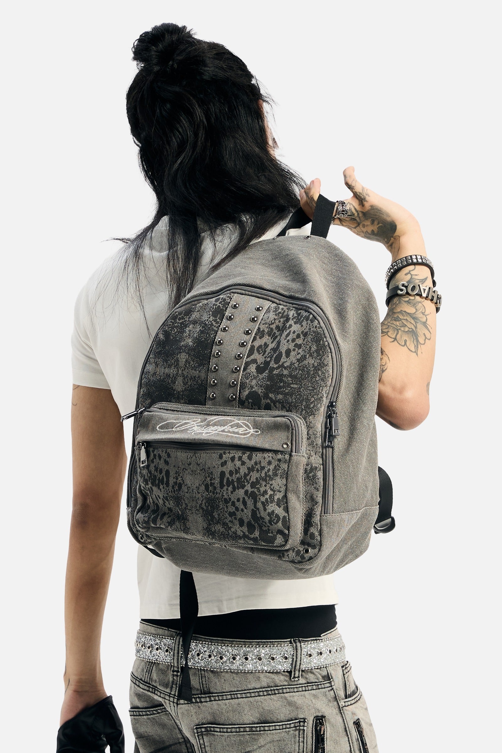 Denim Cheetah Backpack 3