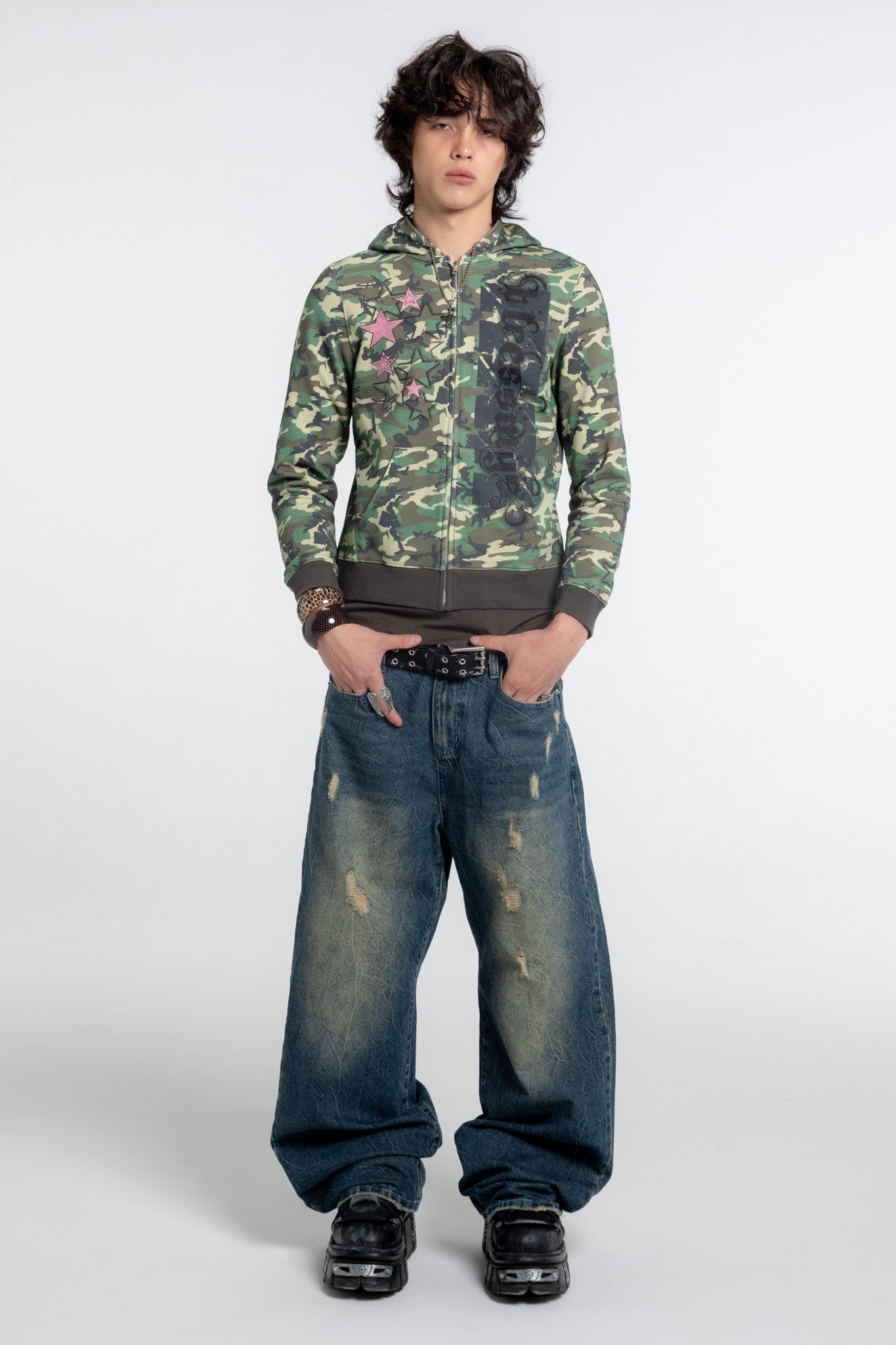 Camo Crush Slim Zip Hoodie