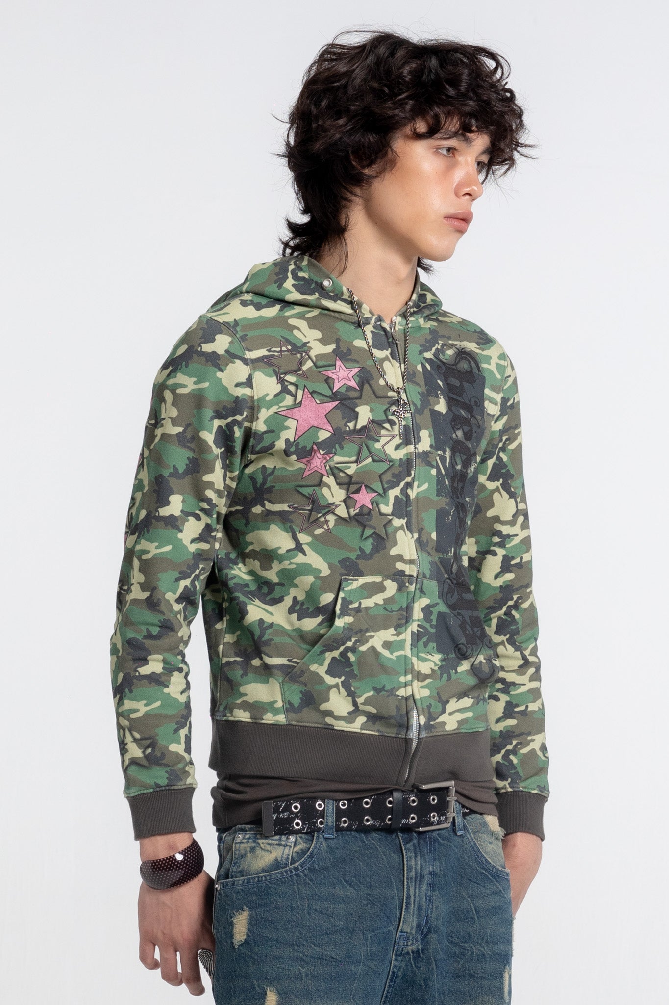 Camo Crush Slim Zip Hoodie