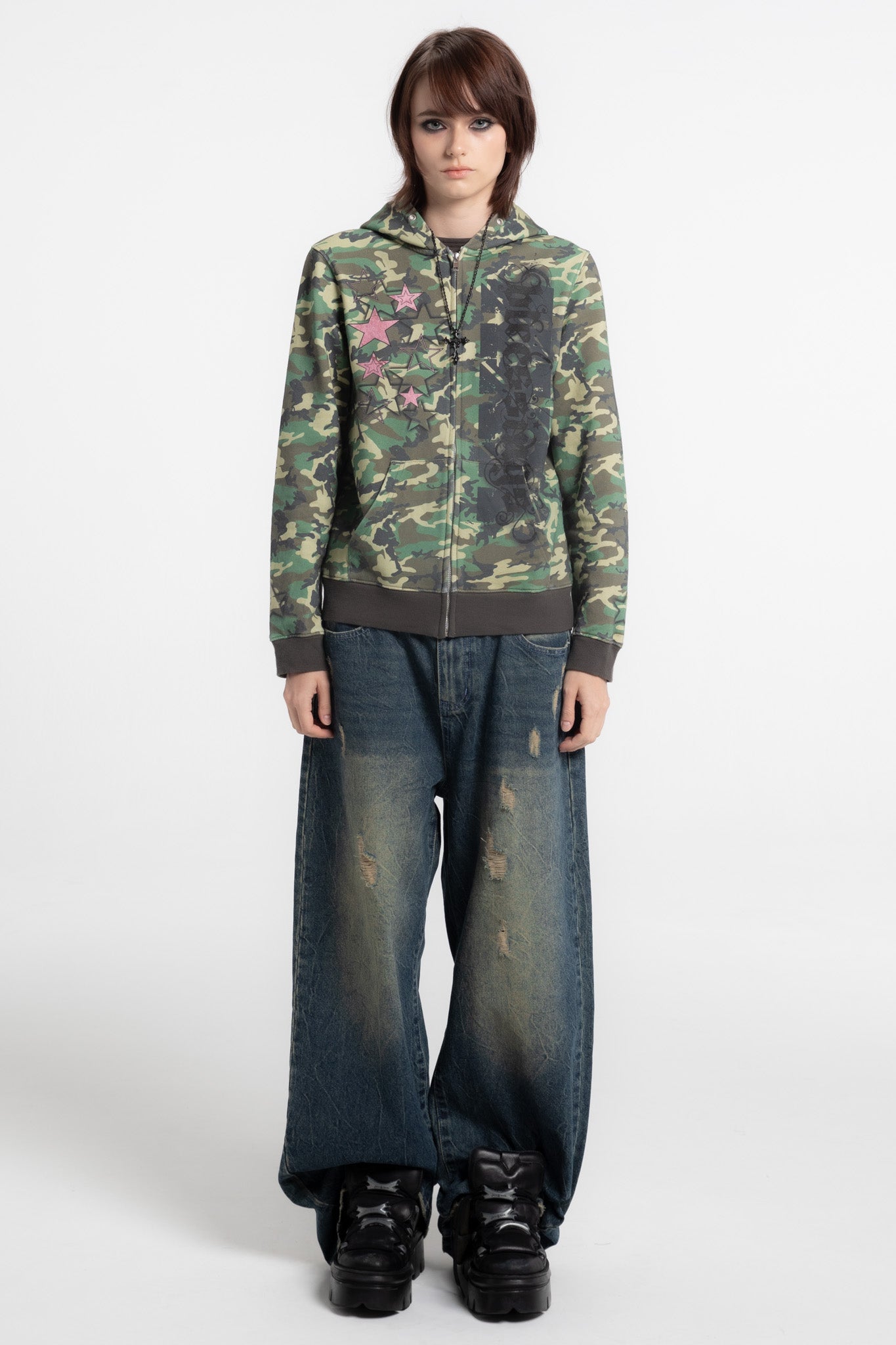 Camo Crush Slim Zip Hoodie