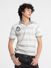 Striped Crest Polo