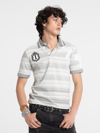Striped Crest Polo