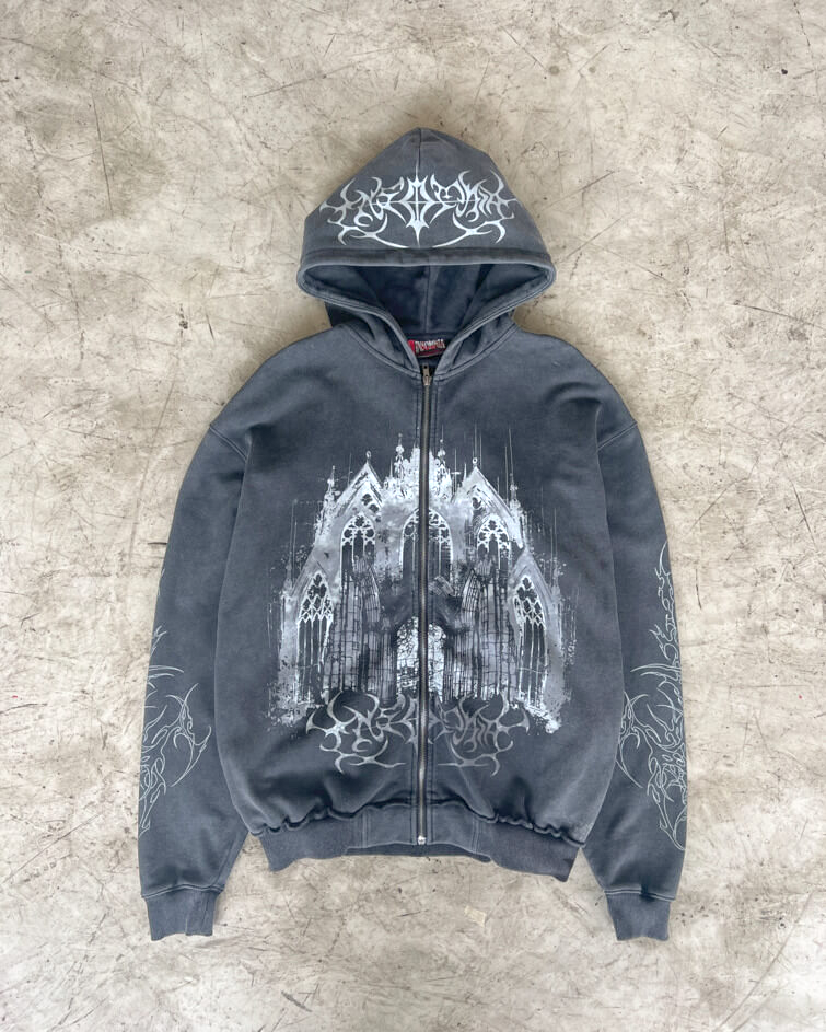 Black Cathedral V2 Zip Hoodie – INSOMNIA VISUALS Black Cathedral V2 Zip Hoodie – INSOMNIA VISUALS