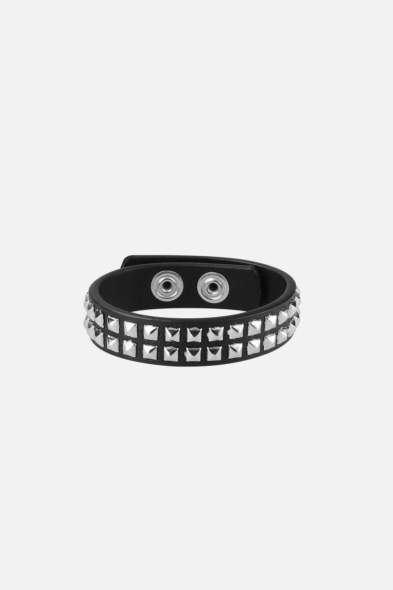 Pyramid Studded Faux Leather Bracelet